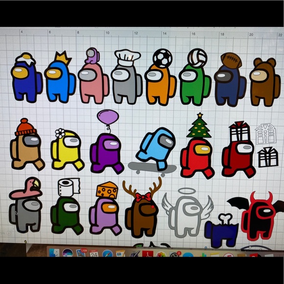 Among us stickers - permanent, waterproof vinyl - Picture 3 of 6